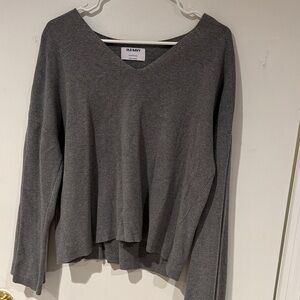 Old Navy Charcoal V-Neck Pullover